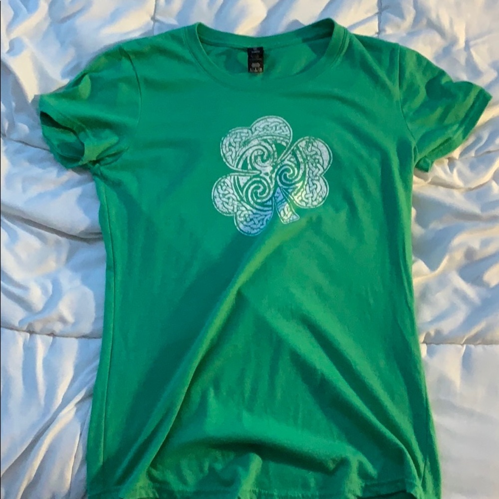A green 3 leaf clover St.Patrick’s day Shirt